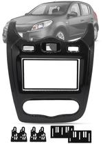 Moldura 7" Polegadas 2 Din Renault Sandero 2012 até 2014 - Black Piano