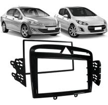 Moldura 7 polegadas peugeot 308/408 2 din black piano