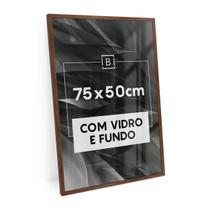 Moldura 75x50 Cm C/ Vidro Quadro Foto Retrato Mdf Emoldurar Painel Quebra-cabeça