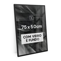 Moldura 75x50 Cm C/ Vidro Quadro Foto Retrato Mdf Emoldurar Painel Quebra-cabeça - Bimper