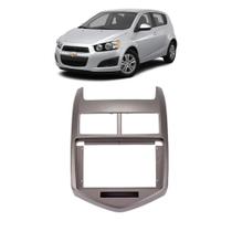 Moldura 9" chevrolet sonic 2012 a 2014 cinza
