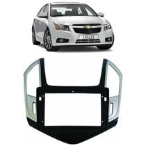 Moldura 9" crevrolet cruze 2015 a 2016 preta fosca