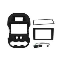 Moldura 9" e 7" Ford Ranger Xl Xls 12 à 15 Com Botão e Chicote - Preta - 4502