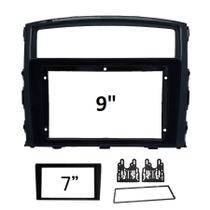 Moldura 9" e 7" Mitsubishi Pajero Full 10/20 - Preta - 5271