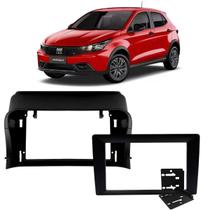 Moldura 9 e 7 Polegadas 2 Din Argo Cronos 2017 à 2025 Preta Painel Central Multimidia Expex Novum