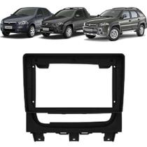 Moldura 9" fiat strada / palio weekend / siena 2013/19 cinza
