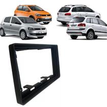 Moldura 9" flutuante vw fox g2 2010/2012, spacefox 2011/2013, crossfox 2010/2013, spacecross 2012/2013 preta fiamon