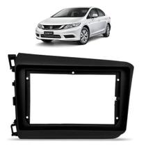 Moldura 9" honda civic 2014 a 2015 preto fosco