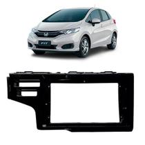 Moldura 9" honda fit 2015 a 2021 horizontal black piano