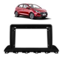 Moldura 9" hyundai hb20 2020 a 2022 black piano