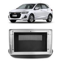 Moldura 9 polegadas chevrolet onix 2020 a 2022 black piano