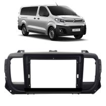 Moldura 9 polegadas citroen jumpy 2021 a 2022 preta fosca