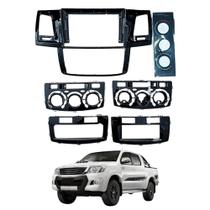 Moldura 9" Polegadas compatível com Hilux e SW4 2006 a 2015 cor Black Piano Expex - EPX9TO005