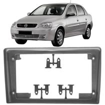 Moldura 9 Polegadas Corsa Hatch Sedan 2002 à 2012 Grafite Painel Central Multimidia Som