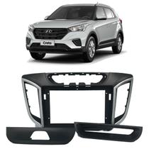 Moldura 9 Polegadas Creta 2017 à 2021 Preta Painel Central Multimidia Som