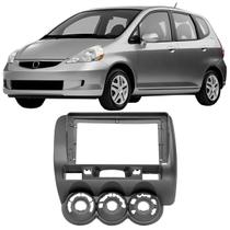 Moldura 9 Polegadas Fit 2004 à 2008 Grafite Painel Central Multimidia Som Moldura 9 Polegadas Fit 2004 à 2008 Grafite Painel Central Multimidia Som