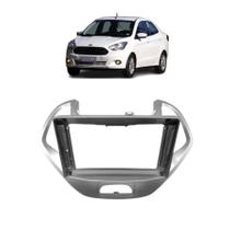 Moldura 9 polegadas ford ka 2014/18 prata