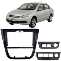 Moldura 9 Polegadas Gol Voyage G5 2009 à 2012 Black Piano Painel Central Multimidia Som