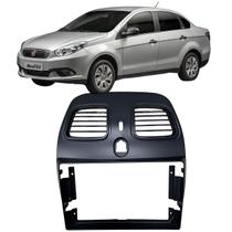 Moldura 9 Polegadas Grand Siena 2012 à 2020 Preta Painel Central Multimidia Som