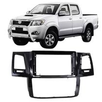 Moldura 9 Polegadas Hilux Ar Analogico e Ar Digital 2006 à 2015 Black Piano Painel Multimidia