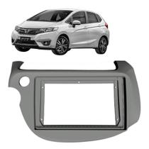 Moldura 9 Polegadas Honda Fit 2009 À 2014 5677 Com Adaptador Fiamon 5677 Grafite
