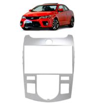 Moldura 9" polegadas kia cerato 2010/12 ac digital prata