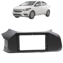 Moldura 9 Polegadas Multimidia GM Onix 2012 Até 2018 Black Piano