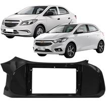 Moldura 9 Polegadas Onix Prisma 2013 à 2018 Black Piano Painel Central Multimidia Som