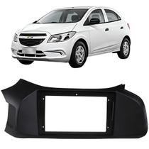 Moldura 9 Polegadas Onix Prisma 2013 à 2018 Preta Painel Central Multimidia Som