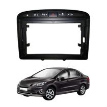 Moldura 9" Polegadas Peugeot 308/408 2010 a 2020 cor Preta Expex - EPX9PG011