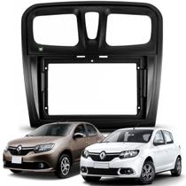 Moldura 9 Polegadas Sandero/Logan 2015 2016 2017 2018 Preto Fosco