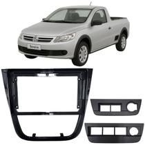 Moldura 9 Polegadas Saveiro G5 2010 à 2013 Black Piano Painel Central Multimidia Som