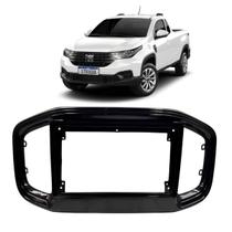 Moldura 9 Polegadas Strada 2021 à 2024 Black Piano Painel Central Multimidia Som