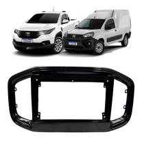 Moldura 9 Polegadas Strada Nova Fiorino 2021 à 2024 Black Piano Painel Central Multimidia Expex