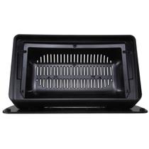 Moldura 9 Polegadas Universal Preta Painel Superior Plano Central Multimidia Som