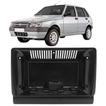 Moldura 9 Polegadas Uno Mille 1995 à 2013 Preta Painel Central Multimidia