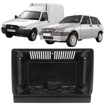 Moldura 9 Polegadas Uno Mille Fiorino 1994 à 2013 Preta Painel Central Multimidia