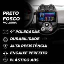 Moldura 9 Polegadas Versa/March 2010 2011 2012 2013 2014 Preto Fosco Moldura 9 Polegadas Versa/March 2010 2011 2012 2013 2014 Preto Fosco