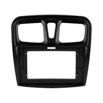 Moldura 9'' - Renault Sandero / Logan ( 2015 A 2023 ) 9'' Preto Fosco