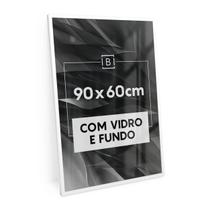 Moldura 90x60 Cm C/ Vidro Quadro Foto Retrato Mdf Emoldurar Painel Quebra-cabeça - Bimper
