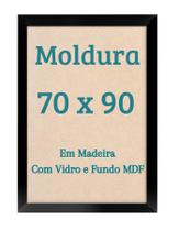 Moldura 90x70 Quadro com Vidro e Fundo MDF ou 70x90