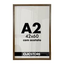 Moldura A2 Com Acetato 42x60 Quadros Poster Foto Quarto Sala Casa Parede Certificados Madeira Fundo Decorativo Imagem