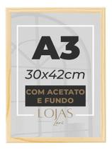 Moldura A3 Quadro 30x42 C/ Acetato Diploma Fotos Poster