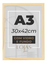 Moldura A3 Quadro 30x42 C/ Vidro Diploma Fotos Poster