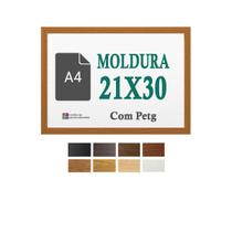 Moldura A4 21x30 com Petg para Certificado Arte Diploma Imag - Molduras Personalizadas
