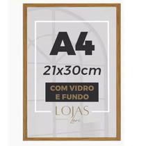 Moldura A4 21x30 Com Vidro Certificado Impressão Fotografia