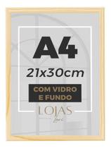 Moldura A4 21x30 Com Vidro Certificado Impressão Fotografia