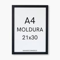 Moldura A4 21x30cm Para Quadros Decorativo Porta Certificados Sala Quarto Escritório