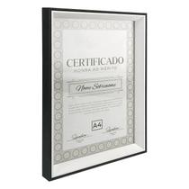 Moldura A4 Diploma Certificado Borda Frame Parede 6328 Cor:Branco