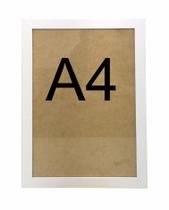 Moldura A4 Na Cor Branca Com Vidro